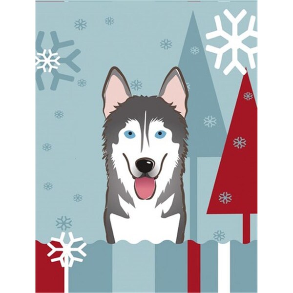 Patioplus Winter Holiday Alaskan Malamute Flag Garden Size - PA259364
