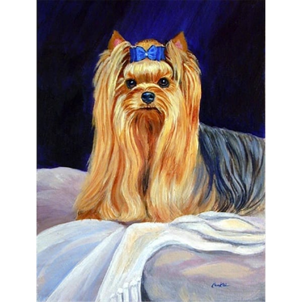 Patioplus 28 x 40 in. Yorkie House Size Canvas Flag - PA2554559