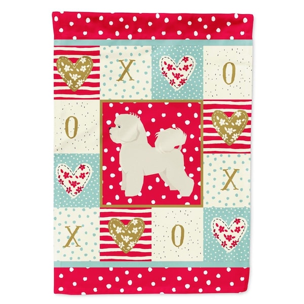Carolines Treasures 11 x 0.01 x 15 in. Bichon Frise Love Garden Flag - CK5911GF