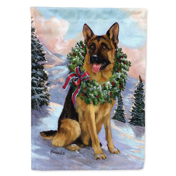 Carolines Treasures 11 x 0.01 x 15 in. German Shepherd Christmas Honor Garden Flag - CA72940