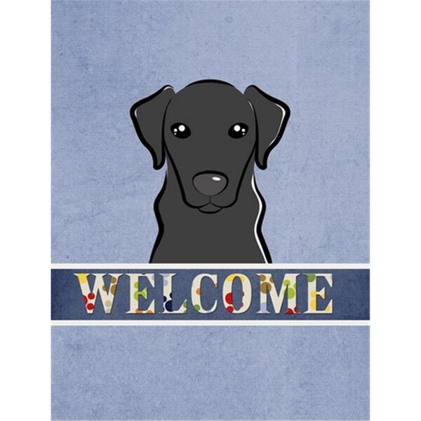 Carolines Treasures Black Labrador Welcome Flag Canvas House Size - BB1421CHF