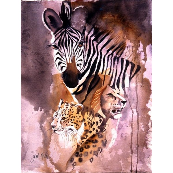 Carolines Treasures Cheetah- Lion- And Zebra Flag Garden Size - JMK1194GF