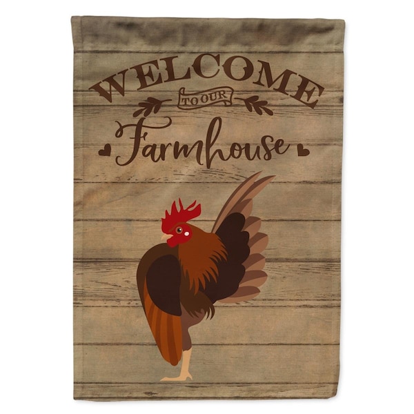 Carolines Treasures Malaysian Serama Chicken Welcome Garden Flag - 11 x 0.01 x 15 in. - CK6786GF