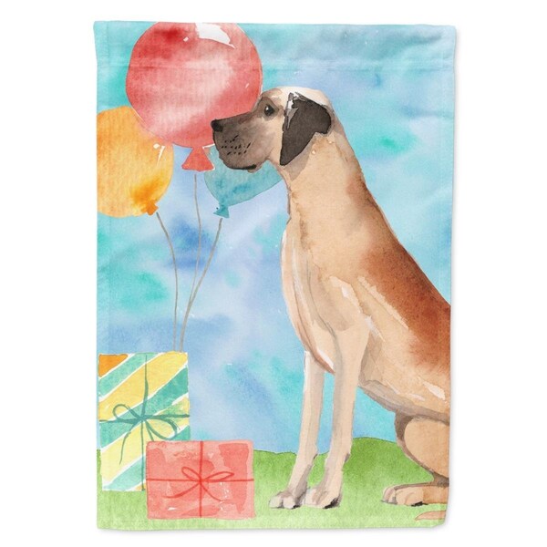 Carolines Treasures Happy Birthday Great Dane Garden Size Flag - CK3253GF