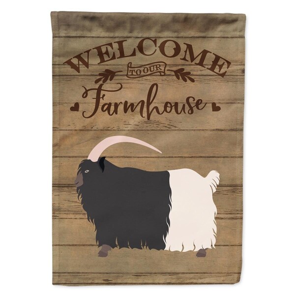 Carolines Treasures Welsh Black-Necked Goat Welcome Garden Flag - 11 x 0.01 x 15 in. - CK6831GF