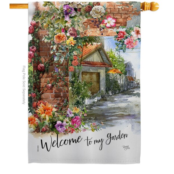 Gardencontrol My Garden View Flag Floral Double-Sided Garden Decorative House Flag, Multi Color - GA3888951