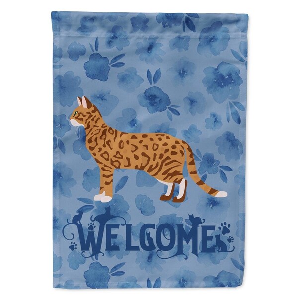 Carolines Treasures 28 x 0.01 x 40 in. Cheetoh No.3 Cat Welcome Flag Canvas House Size - CK4854CHF