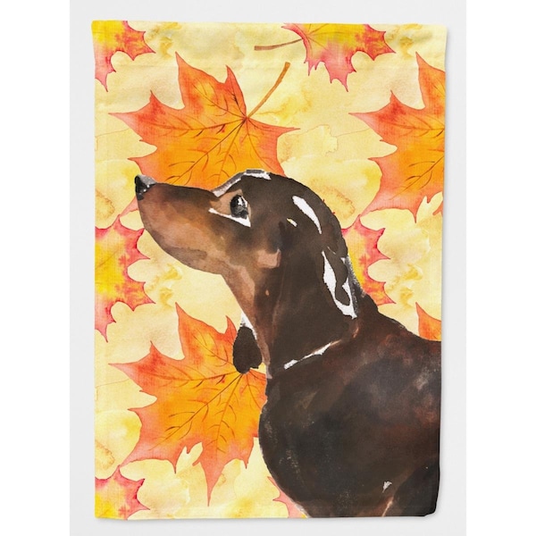 Patioplus Black & Tan Dachshund Fall Flag Canvas House - PA2551664