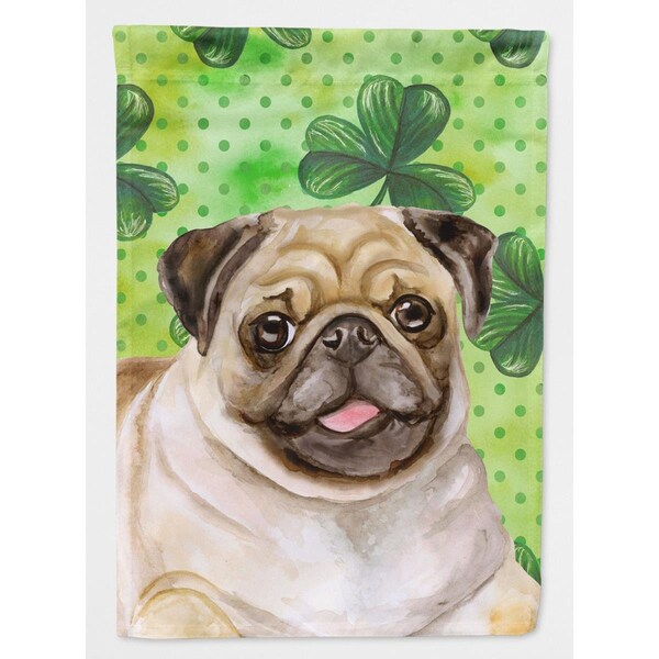 Patioplus Fawn Pug St.Patricks Flag - Garden Size - PA2551435
