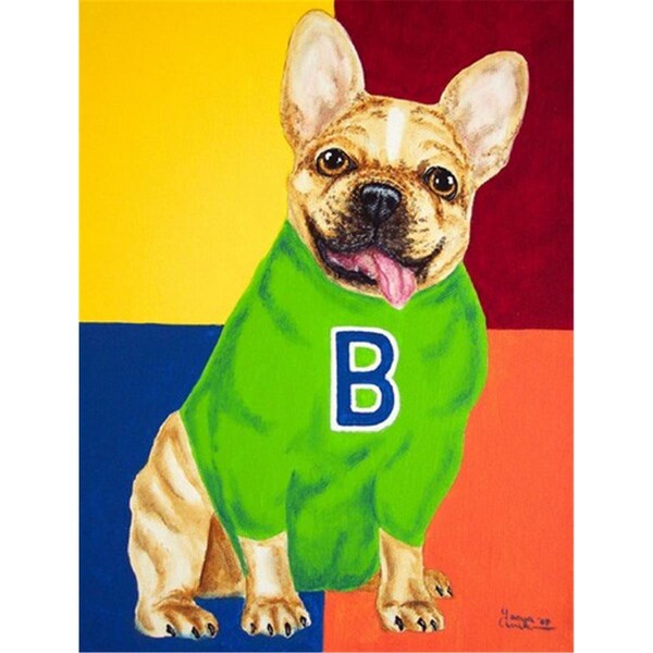 Carolines Treasures French Bulldog Go Team Flag Canvas House Size - AMB1138CHF