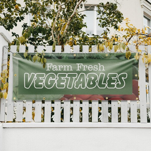Signmission Farm Fresh Vegetables, 48 Inch x 120 Inch, Vinyl Banner - B-120-30619