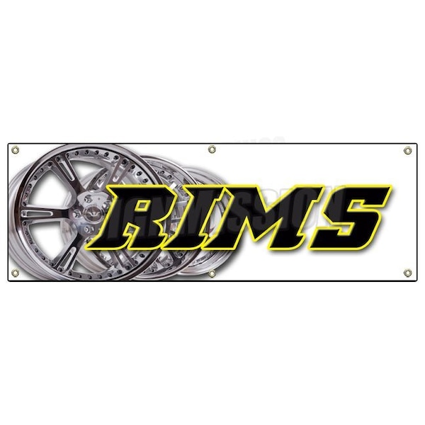 Signmission RIMS BANNER SIGN wheels tires car rims truck suv dubs automotive auto - B-72 RIMS