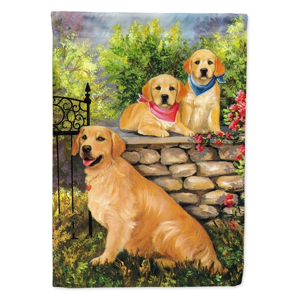 Patioplus 11 x 0.01 x 15 in. Golden Retriever At the Gate Garden Flag - PA2553372