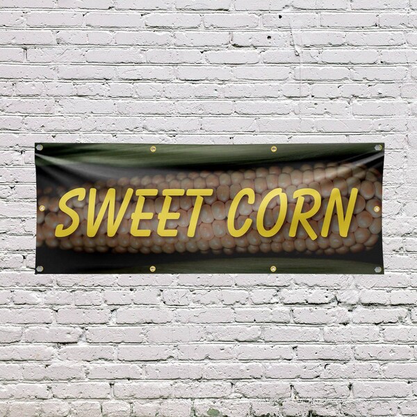 Signmission Sweet Corn, 36 Inch x 96 Inch, Vinyl Banner - B-96-30876