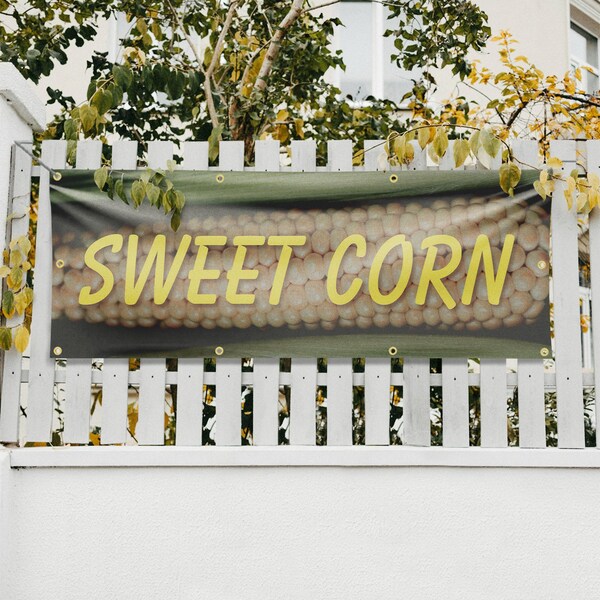 Signmission Sweet Corn, 36 Inch x 96 Inch, Vinyl Banner - B-96-30876