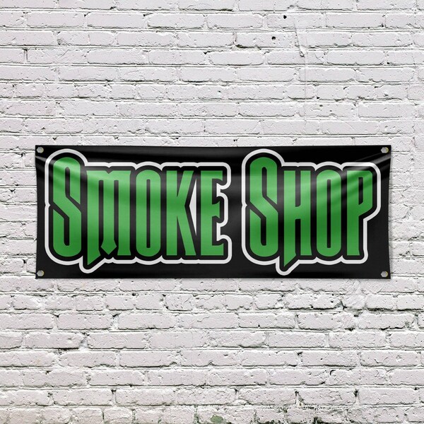 Signmission Smoke Shop, 18 Inch x 48 Inch, Vinyl Banner - B-30860