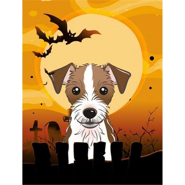 Patioplus Halloween Jack Russell Terrier Flag Garden Size - PA55707