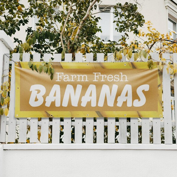 Signmission Farm Fresh Bananas, 48 Inch x 120 Inch, Vinyl Banner - B-120-30576