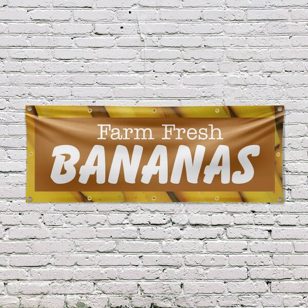 Signmission Farm Fresh Bananas, 48 Inch x 120 Inch, Vinyl Banner - B-120-30576