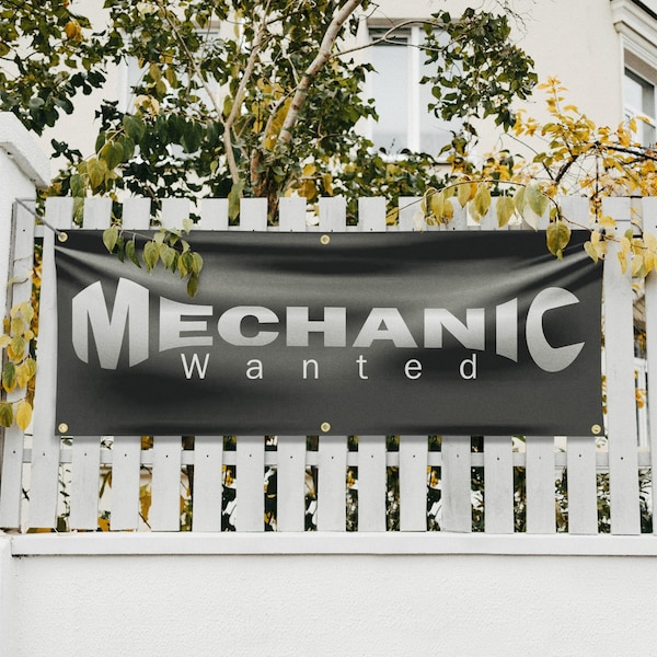 Signmission Mechanic Wanted, 24 Inch x 72 Inch, Vinyl Banner - B-72-30733