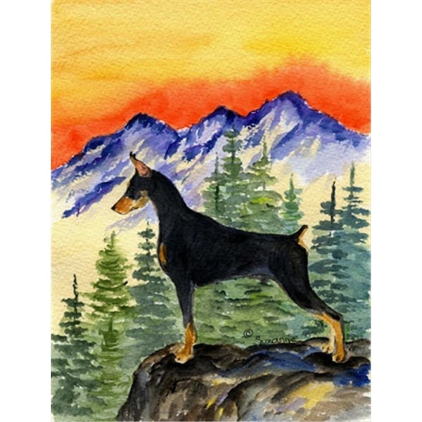 Patioplus Doberman Canvas Flag - House Size; 28 x 40 in. - PA246512