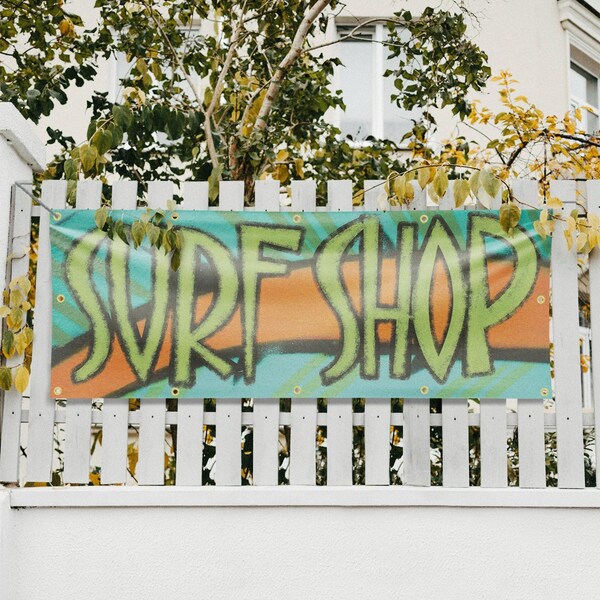 Signmission Surf Shop, 48 Inch x 120 Inch, Vinyl Banner - B-120-30873