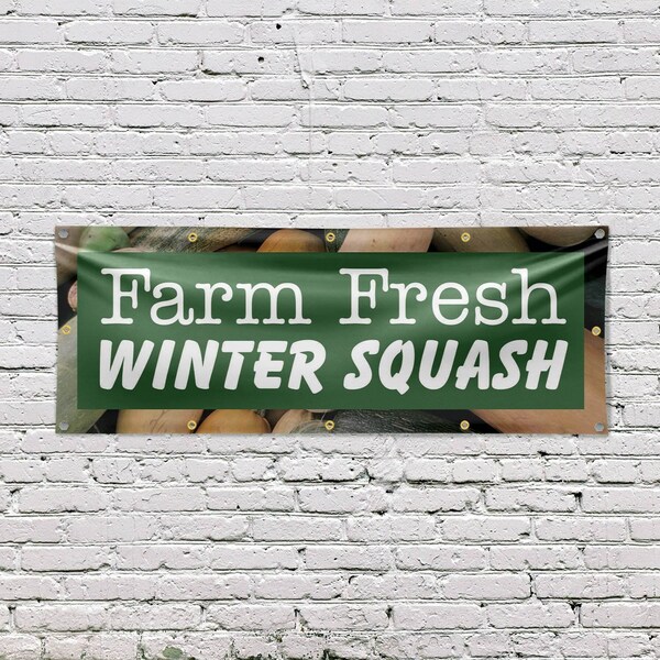 Signmission Farm Fresh Winter Squash, 48 Inch x 120 Inch, Vinyl Banner - B-120-30621