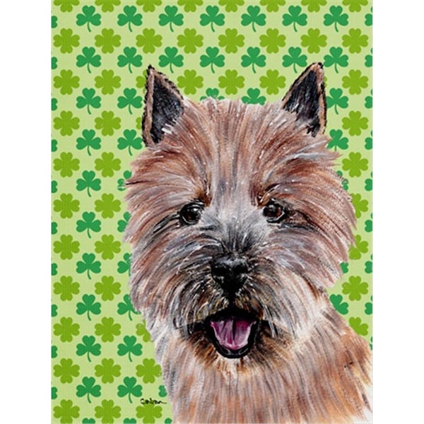 Patioplus Norwich Terrier Lucky Shamrock St. Patricks Day Flag Garden Size - PA253280