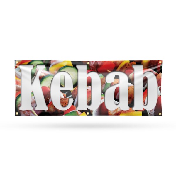 Signmission Kebab, 24 Inch x 72 Inch, Vinyl Banner - B-72-30716