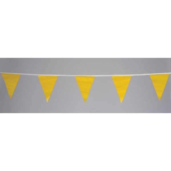 Cortina Safety Products Pennants, Vinyl, Yellow, 60 ft. - 03-405-60