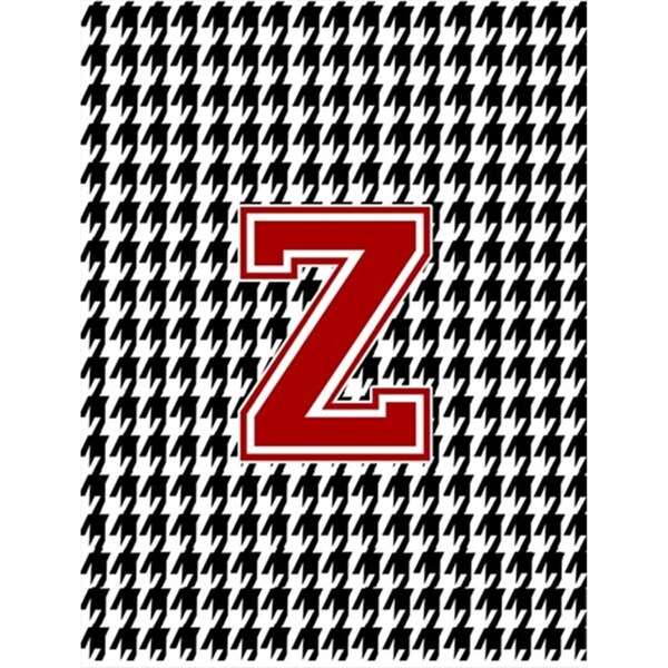 Carolines Treasures 11 x 15 in. Houndstooth Black Z Monogram Initial Garden Size Flag - CJ1021-Z-GF
