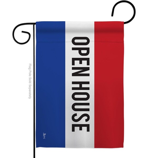 Guarderia Open House Novelty Merchant 13 x 18.5 in. Double-Sided Horizontal Garden Flags for  Banner - GU3903946