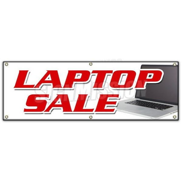 Signmission LAPTOP SALE BANNER SIGN discount computers netbooks notebook windows - B-72 LAPTOP SALE