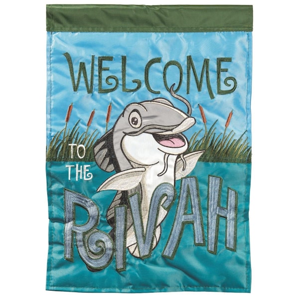 Magnolia Gardens 29 x 42 in. Welcome to the Riviah Polyester Flag - Large - M001535