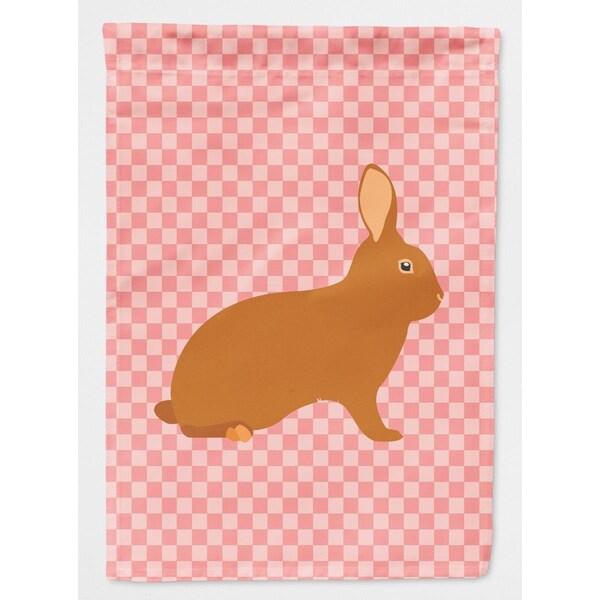 Patioplus Rex Rabbit Pink Check Garden Flag Size - PA2870464