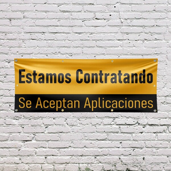 Signmission Estamos Tantratando, 36 Inch x 96 Inch, Vinyl Banner - B-96-30564