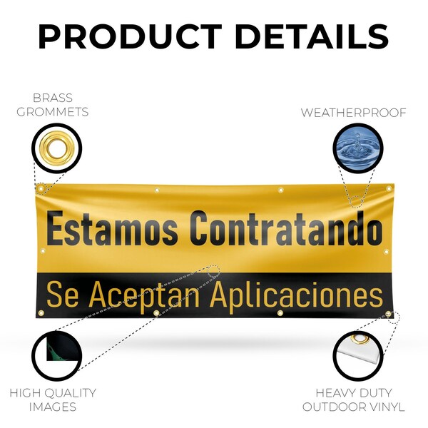 Signmission Estamos Tantratando, 36 Inch x 96 Inch, Vinyl Banner - B-96-30564