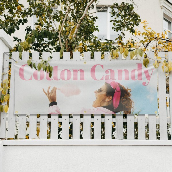 Signmission Cotton Candy, 24 Inch x 72 Inch, Vinyl Banner - B-72-30532