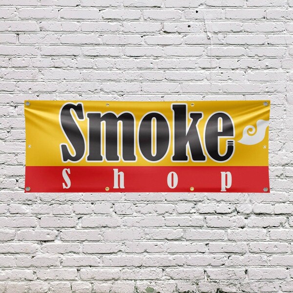 Signmission Smoke Shop, 36 Inch x 96 Inch, Vinyl Banner - B-96-30859