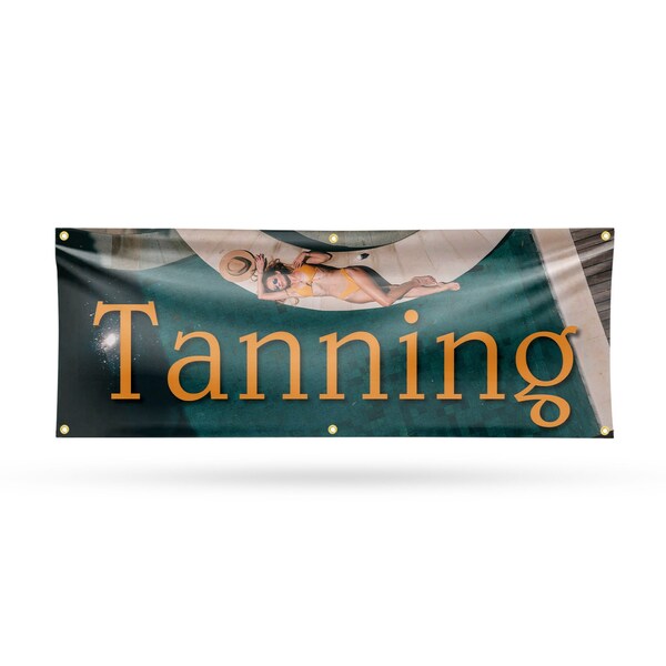 Signmission Tanning, 24 Inch x 72 Inch, Vinyl Banner - B-72-30879