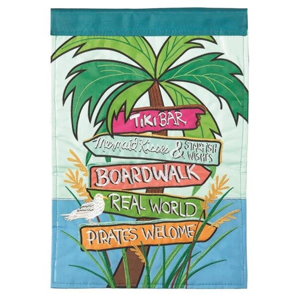 Dicksons Dicksons M001136 29 x 42 in. Flag Double Applique Beach Signs Polyester - Large - M001136