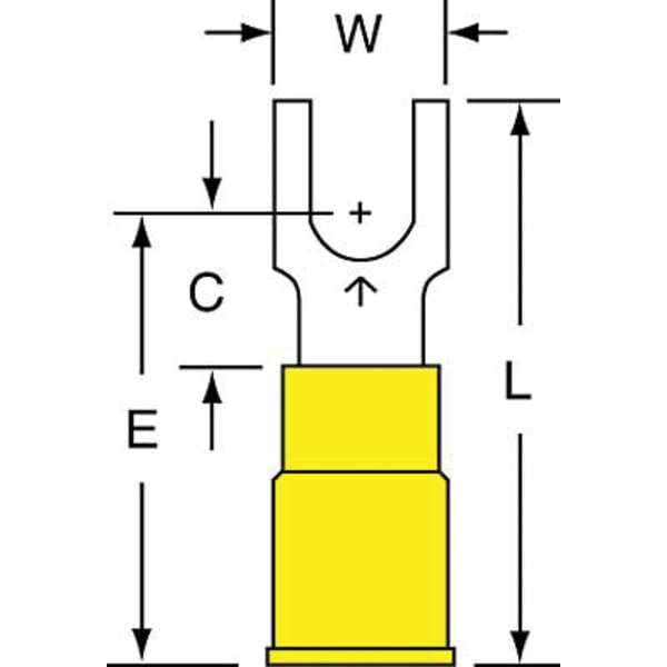 Terminal de Bloque de Vinilo de 3M, calibre 12-10, con orificio para tornillo #10, paquete de 500 piezas - MV10-10FBK