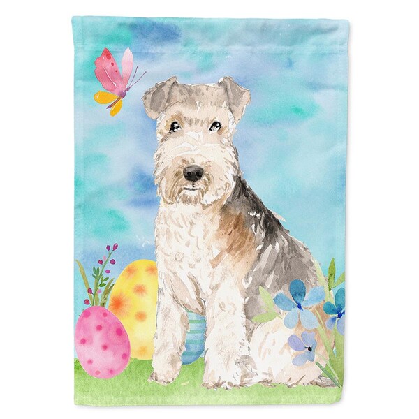 Carolines Treasures Easter Eggs Lakeland Terrier Garden Size Flag - CK1910GF