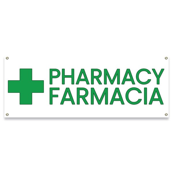 Signmission Pharmacy Farmacia Banner Concession Stand Food Truck Single Sided - B-30129