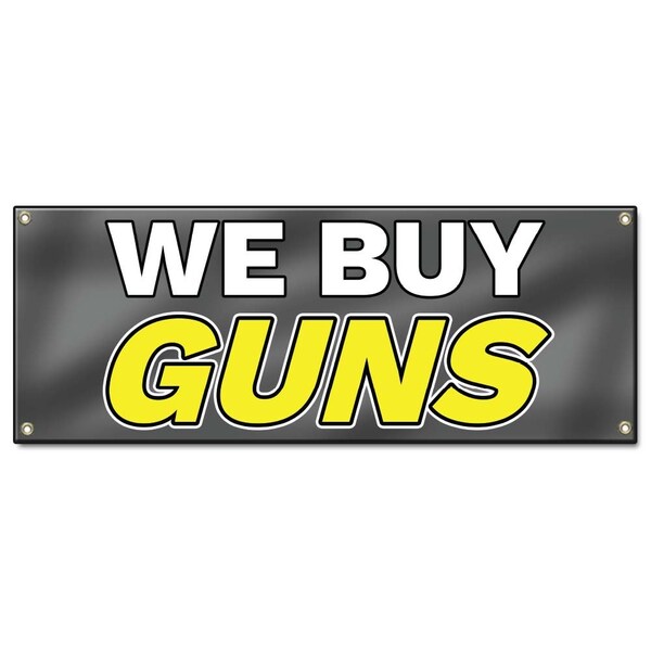 Signmission We Buy Guns, 18 Inch x 48 Inch, Banner - B-30182