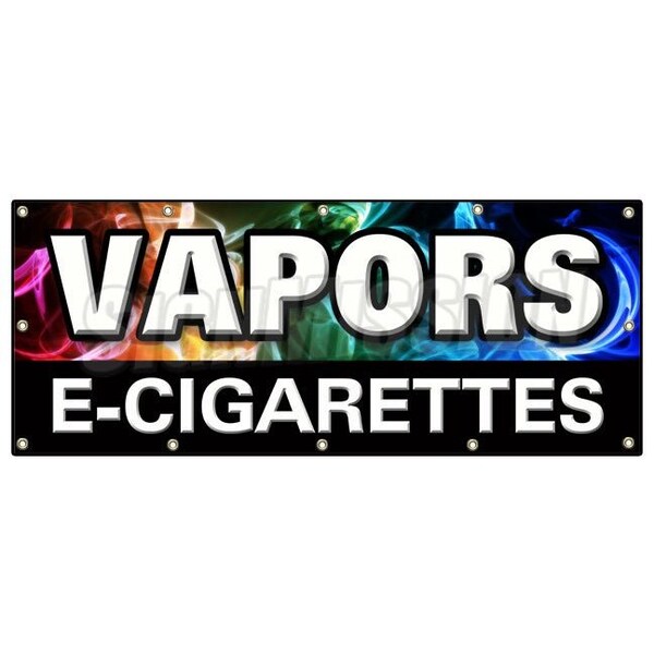 Signmission VAPORS E-CIGARETTES BANNER SIGN pipe liquid flavor concentrate nicotine - B-120 VAPORS ECIGARETTES