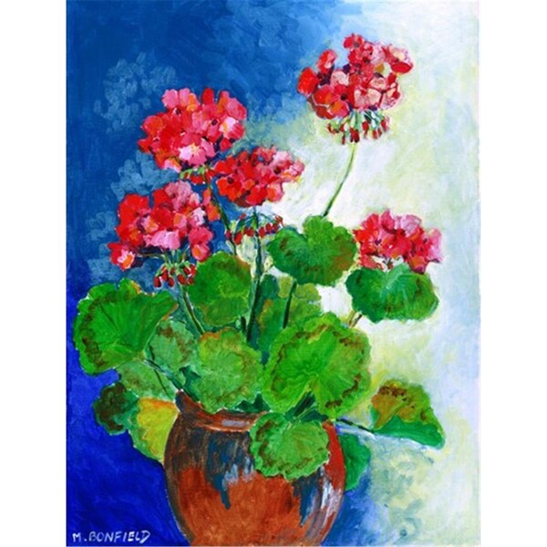 Carolines Treasures Geraniums by Maureen Bonfield Flag Garden Size - BMBO1118GF