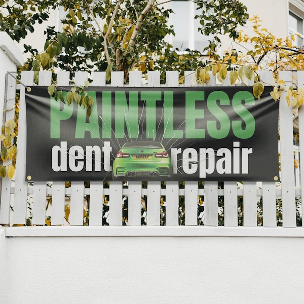 Signmission Paintless Dent Repair, 18 Inch x 48 Inch, Vinyl Banner - B-30773