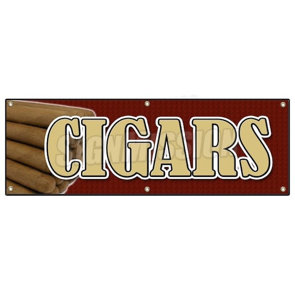 Signmission CIGARS BANNER SIGN cigar shop humidor cuban signs smoke shop tobacconist - B-72 CIGARS