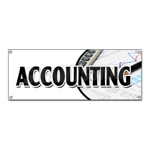 Signmission ACCOUNTING BANNER SIGN tax return preparation cpa refund accountant - B-ACCOUNTING